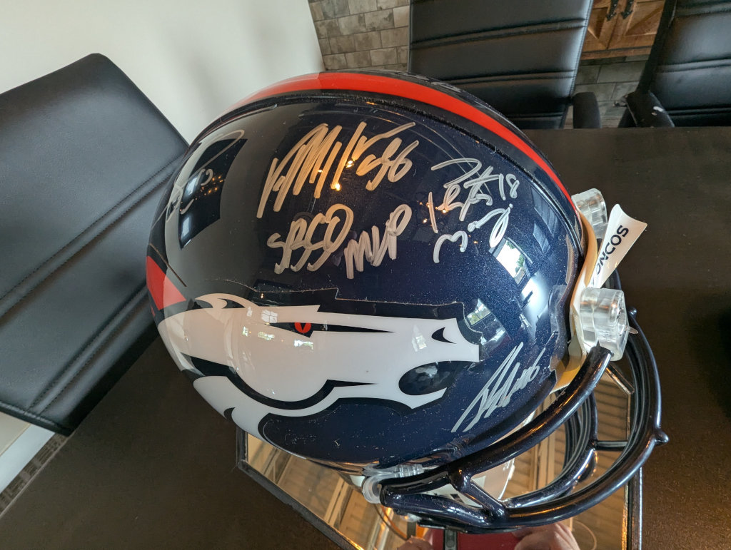 Superbowl 50 Team Autographed Helmet